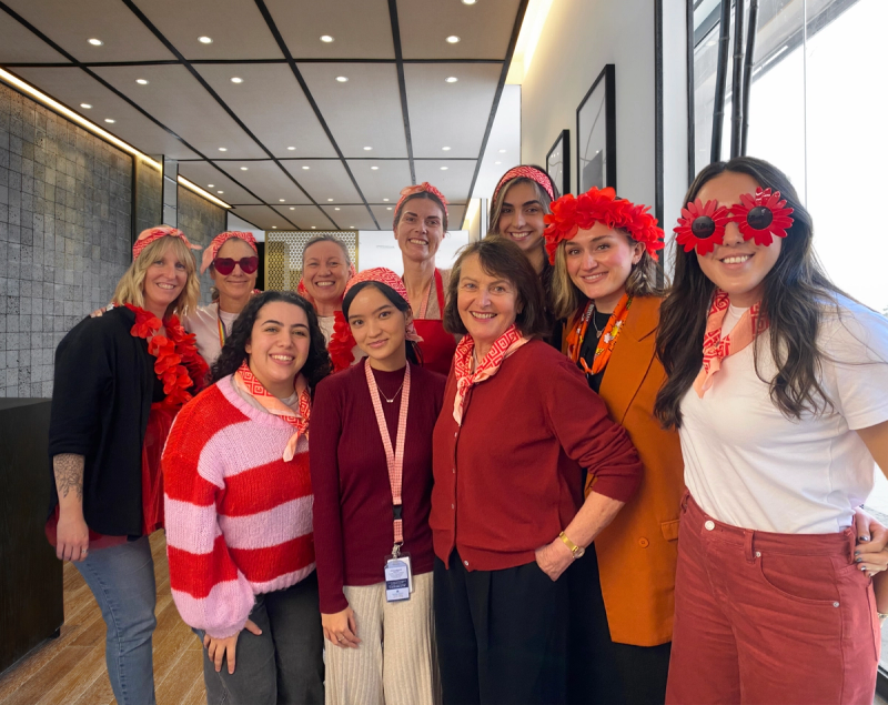 Staff getting involved in Bandanna Day 2025 Staff getting involved in Bandanna Day 2025