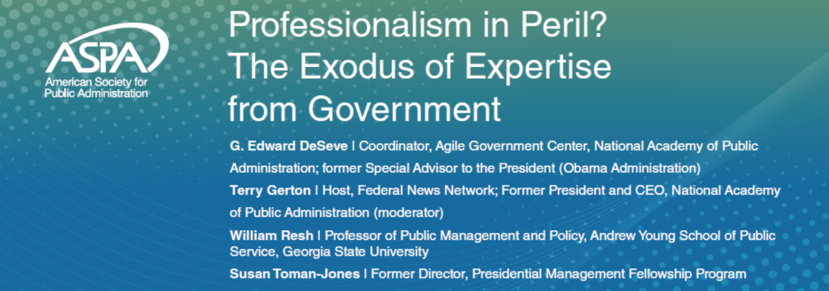 Professionalism in Peril? The Exodus of Expertise from Government
