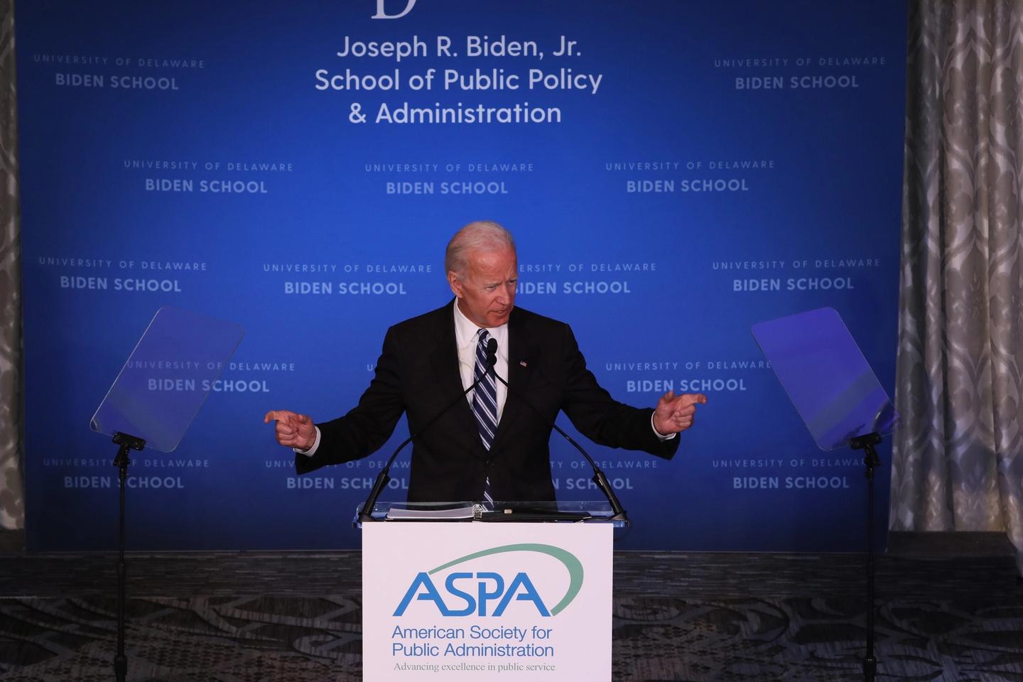 President Joseph R. Biden Jr. speaks at the ASPA Conference.