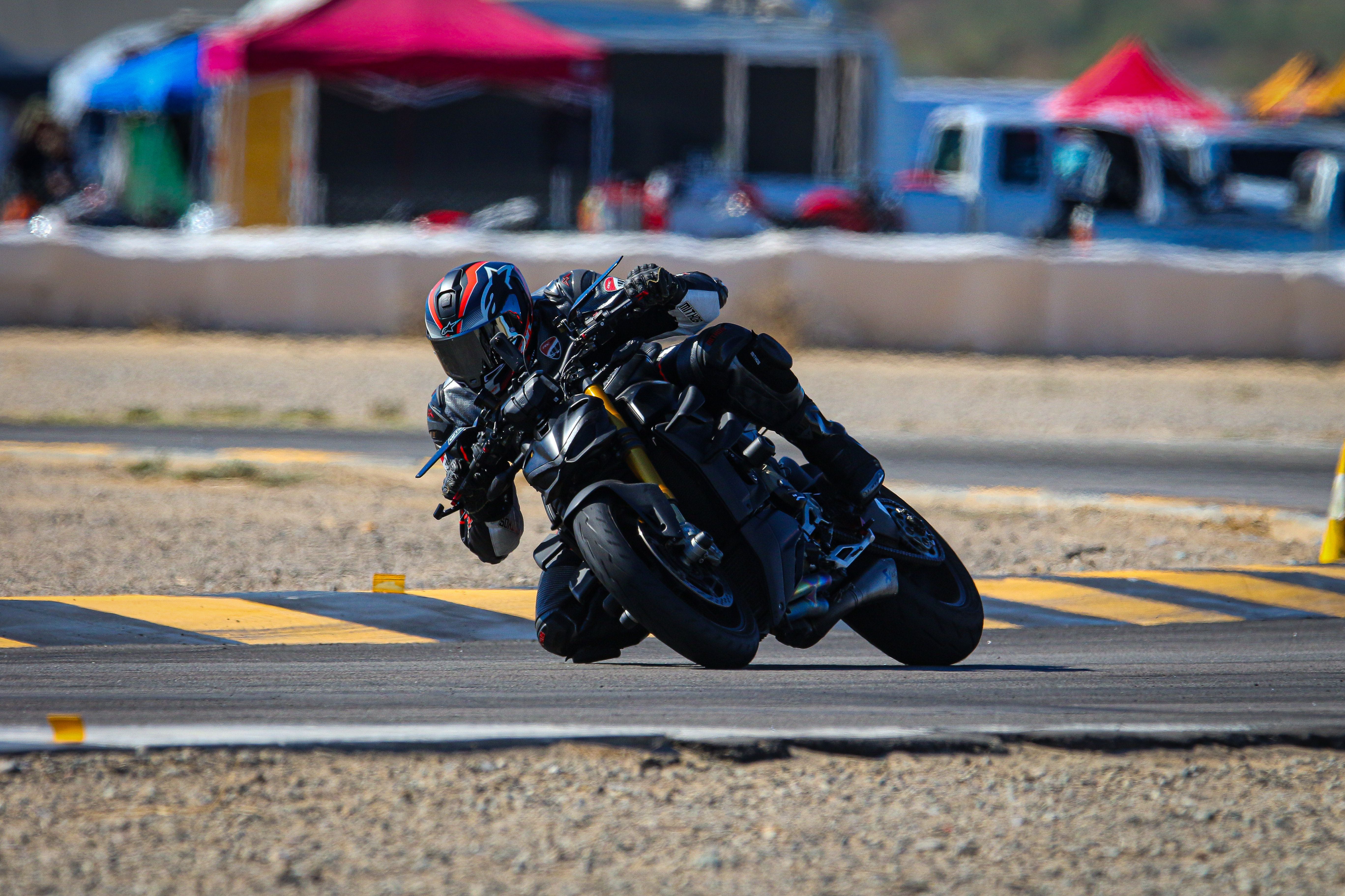 Ducati Streetfigther V4s on the track