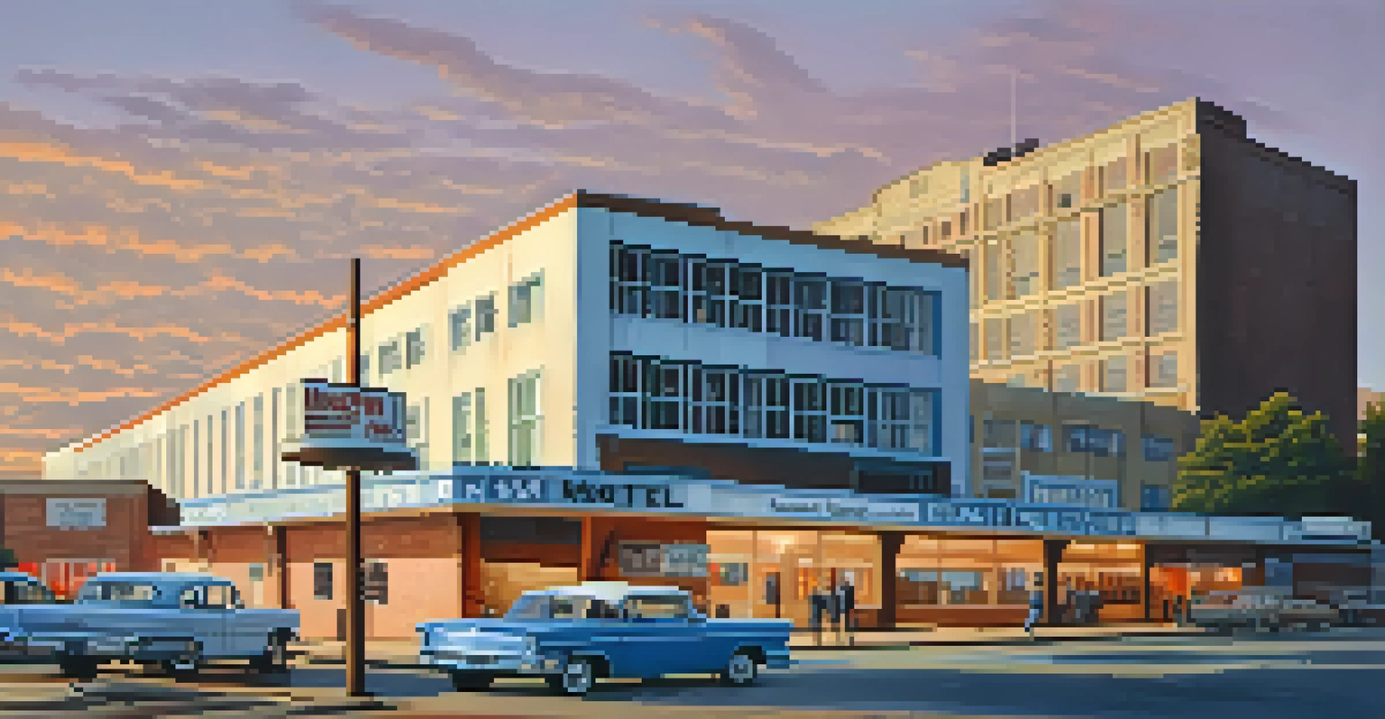 The National Civil Rights Museum in Memphis with the Lorraine Motel in the foreground, showcasing its historical significance and a serene atmosphere.