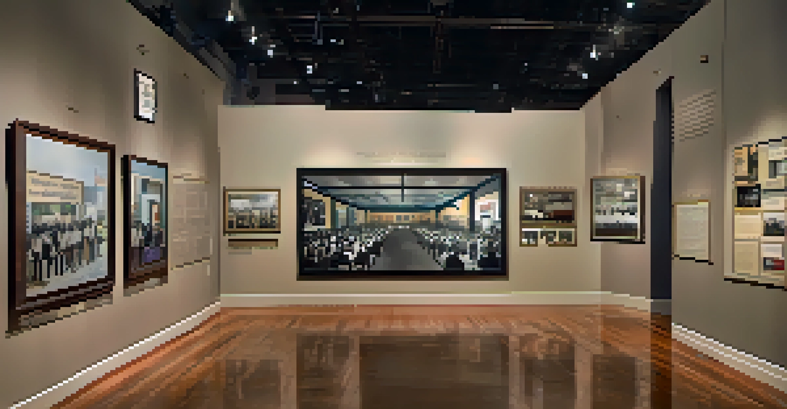 Inside the National Civil Rights Museum, featuring interactive exhibits and visitors learning about the Civil Rights Movement.