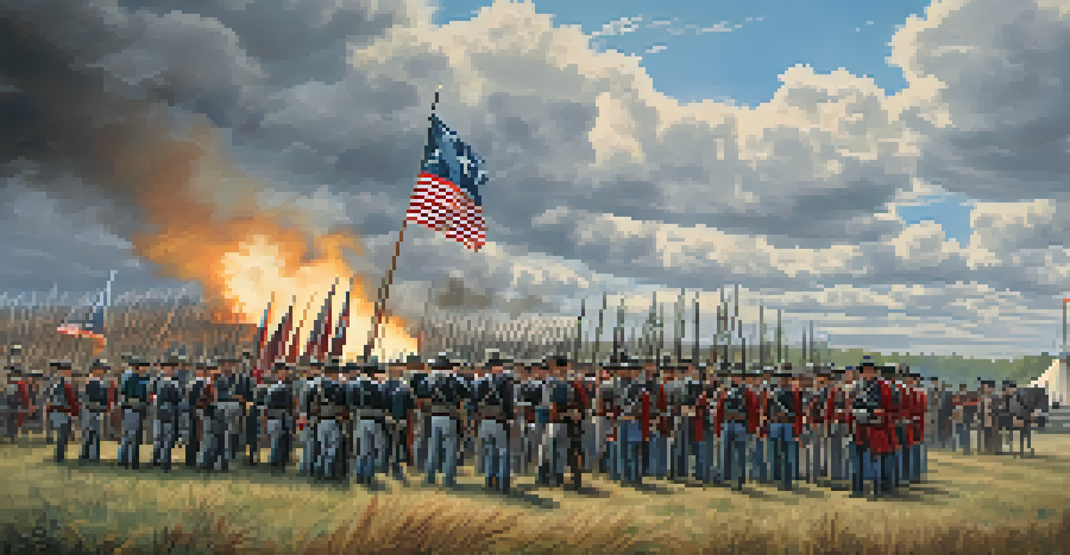 A Civil War battlefield reenactment in Tennessee featuring soldiers in historical attire and cannons.