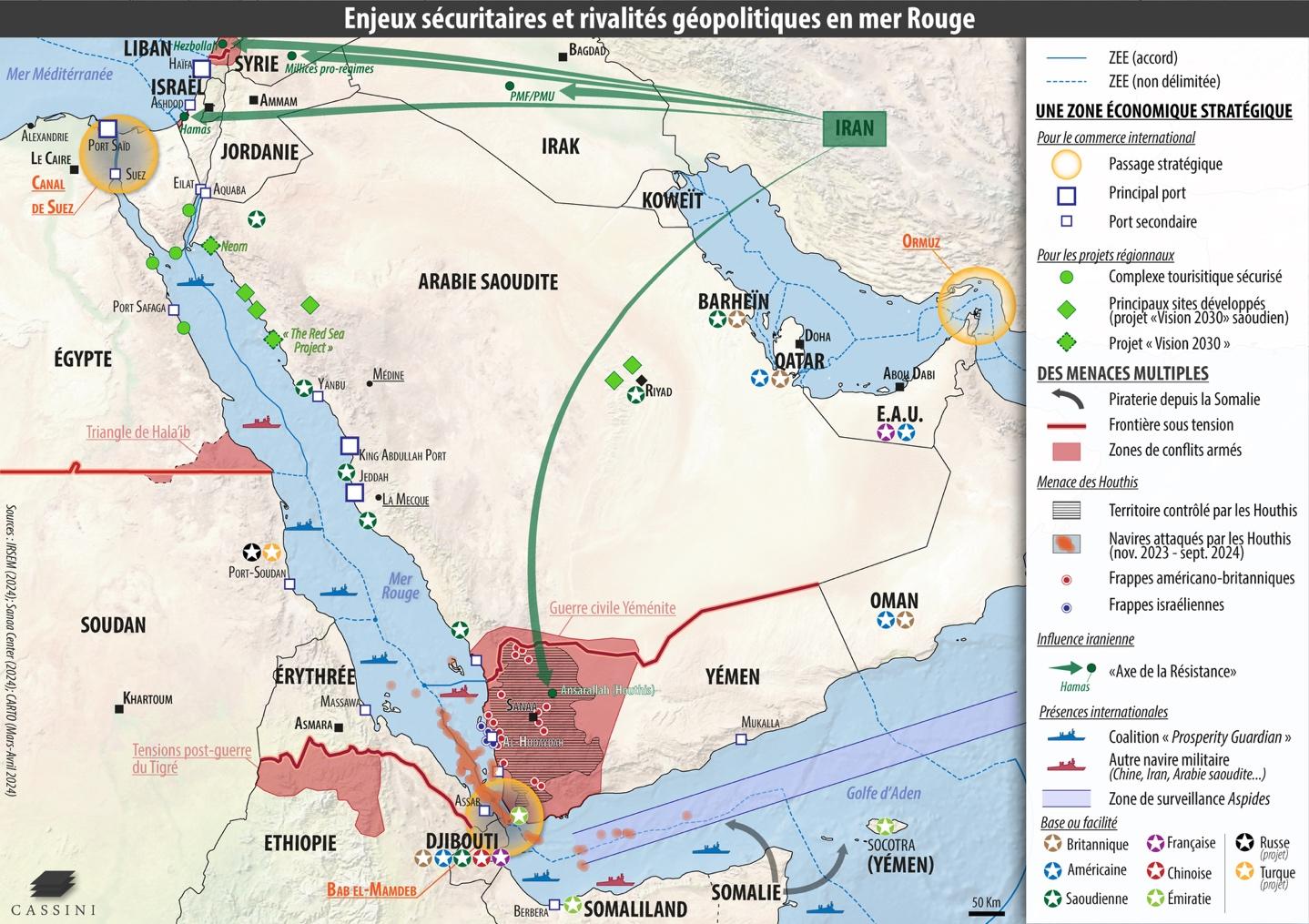 Anticipation des risques géopolitiques affectant les routes maritimes en mer Rouge