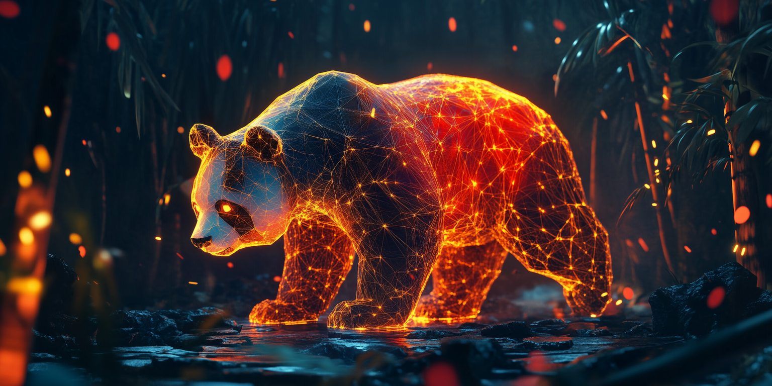 Digital bear visual representing cybersecurity threats