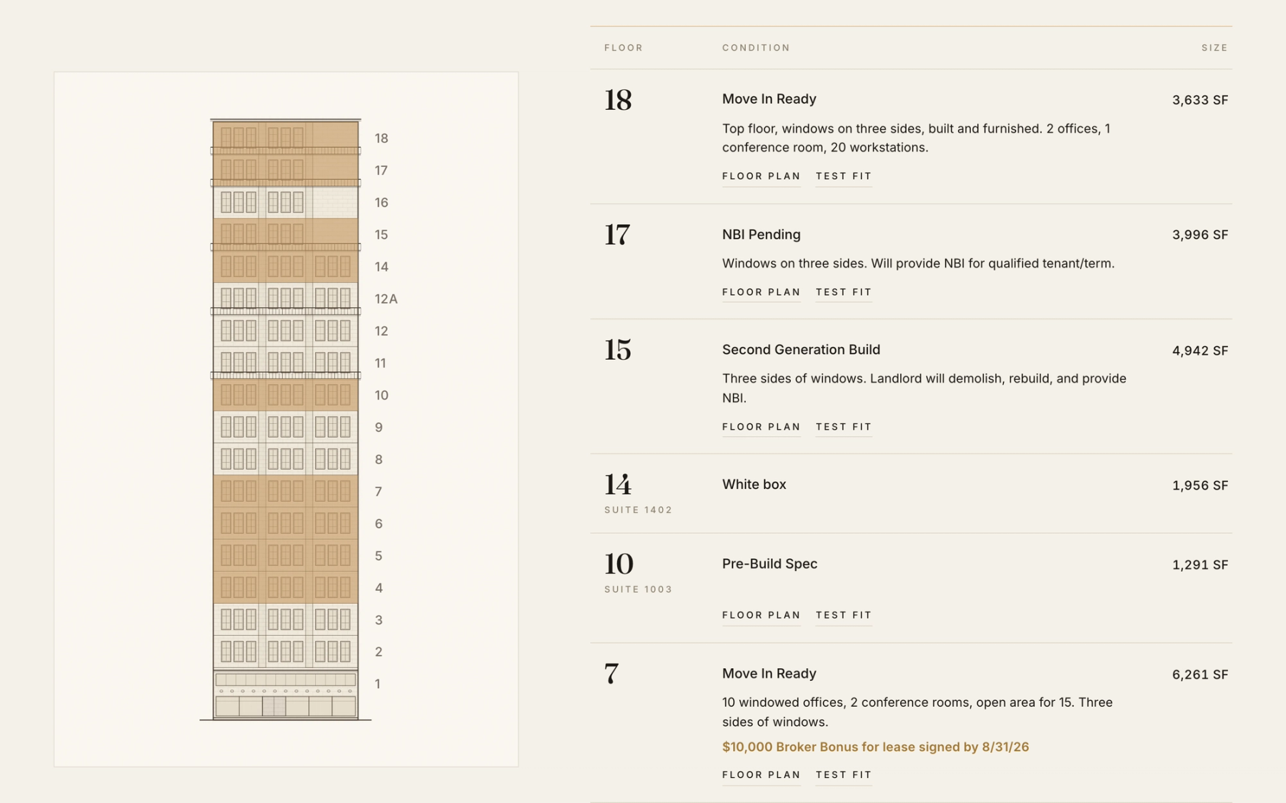 39 West 37th Street website — screen 3 of 6