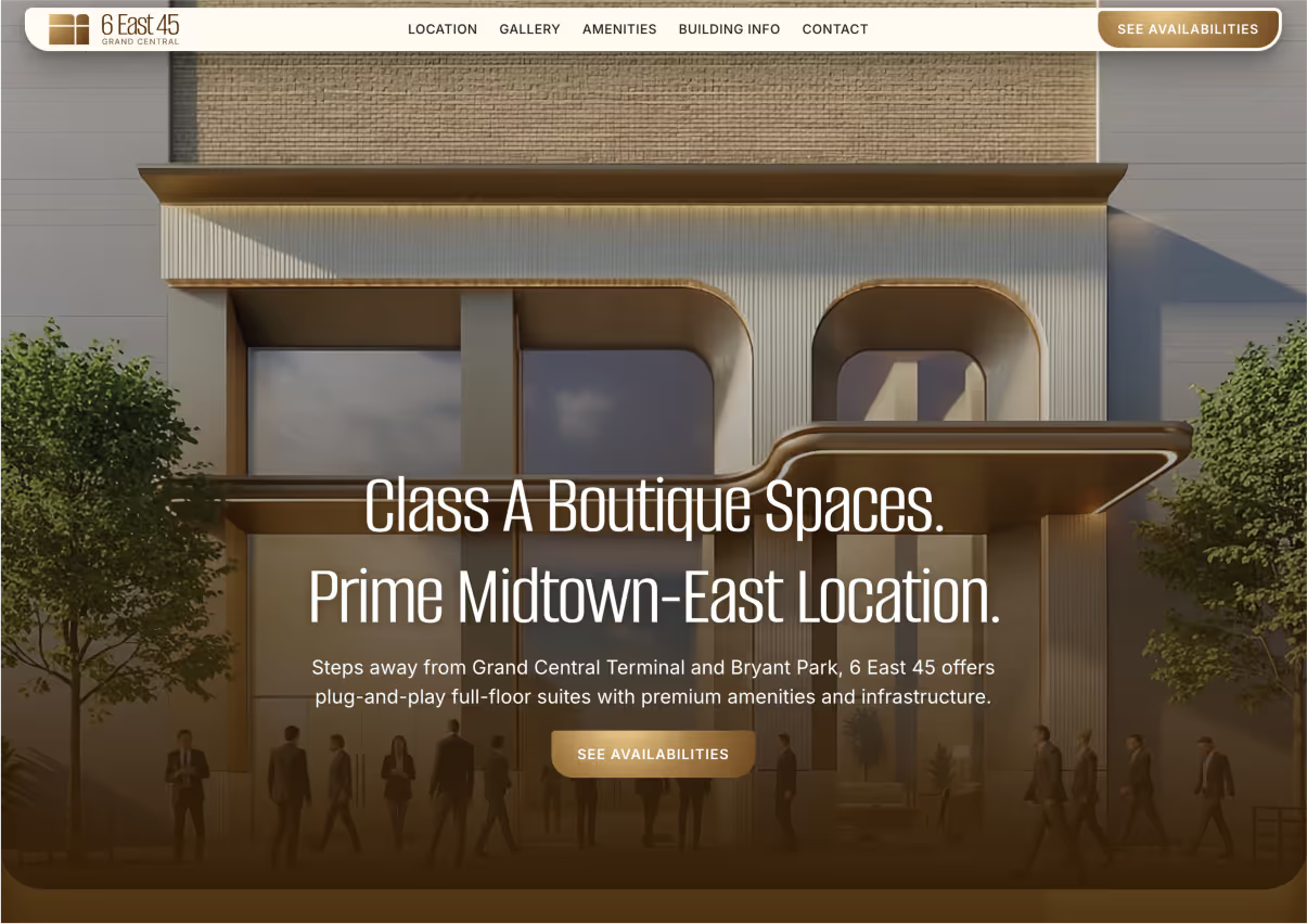 6 East 45th Street — leasing campaign preview