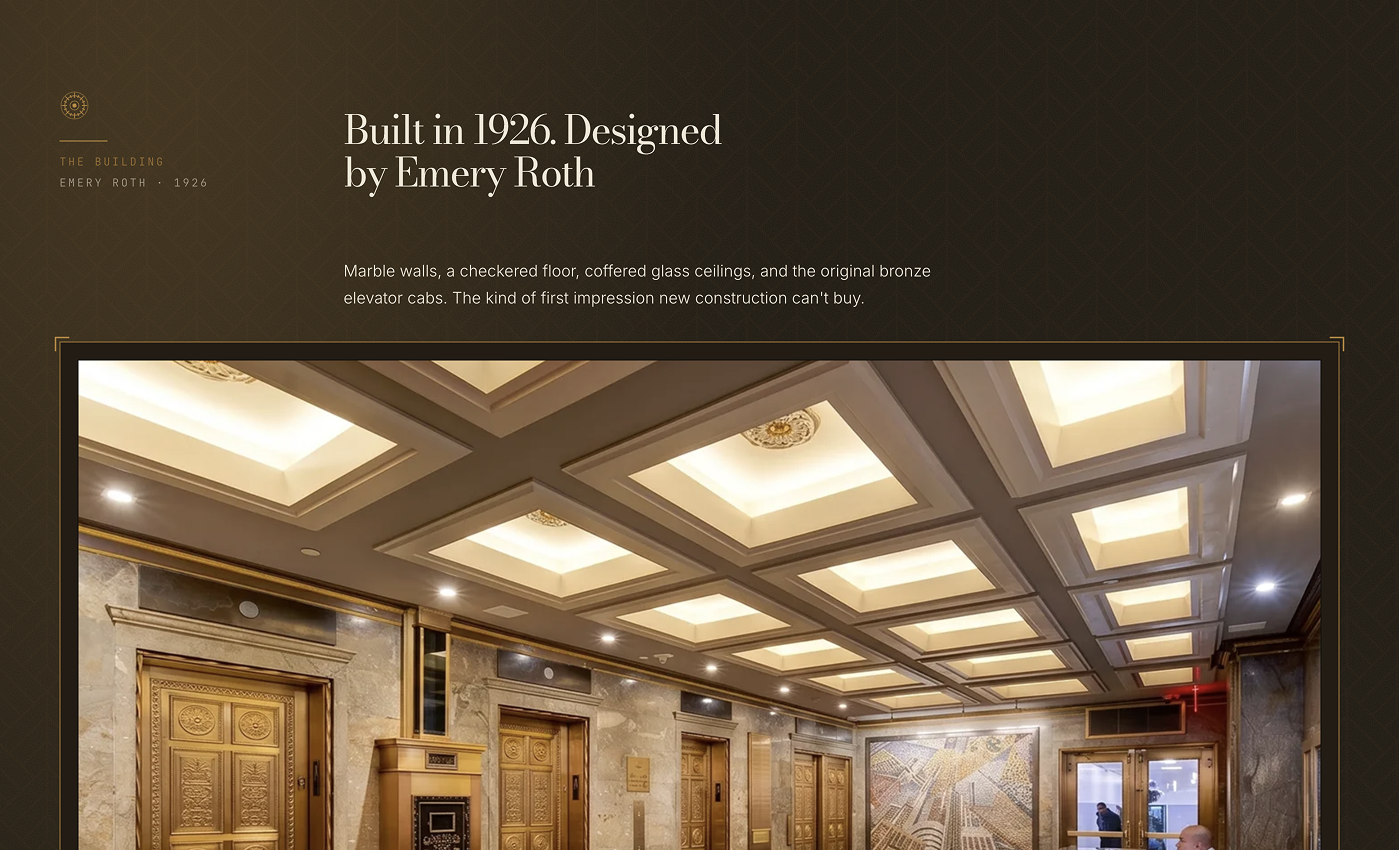 119 West 57th Street website — screen 2 of 7