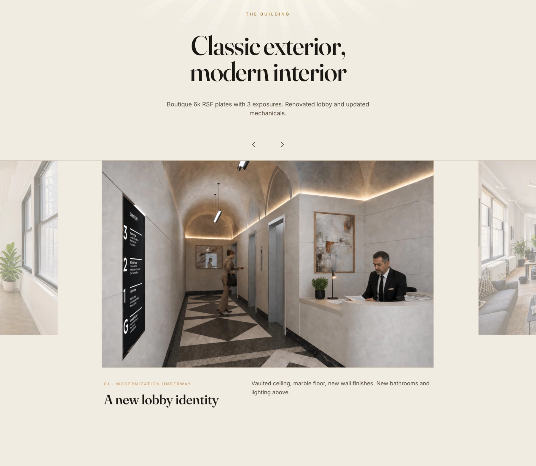 39 West 37th Street website — screen 2 of 6