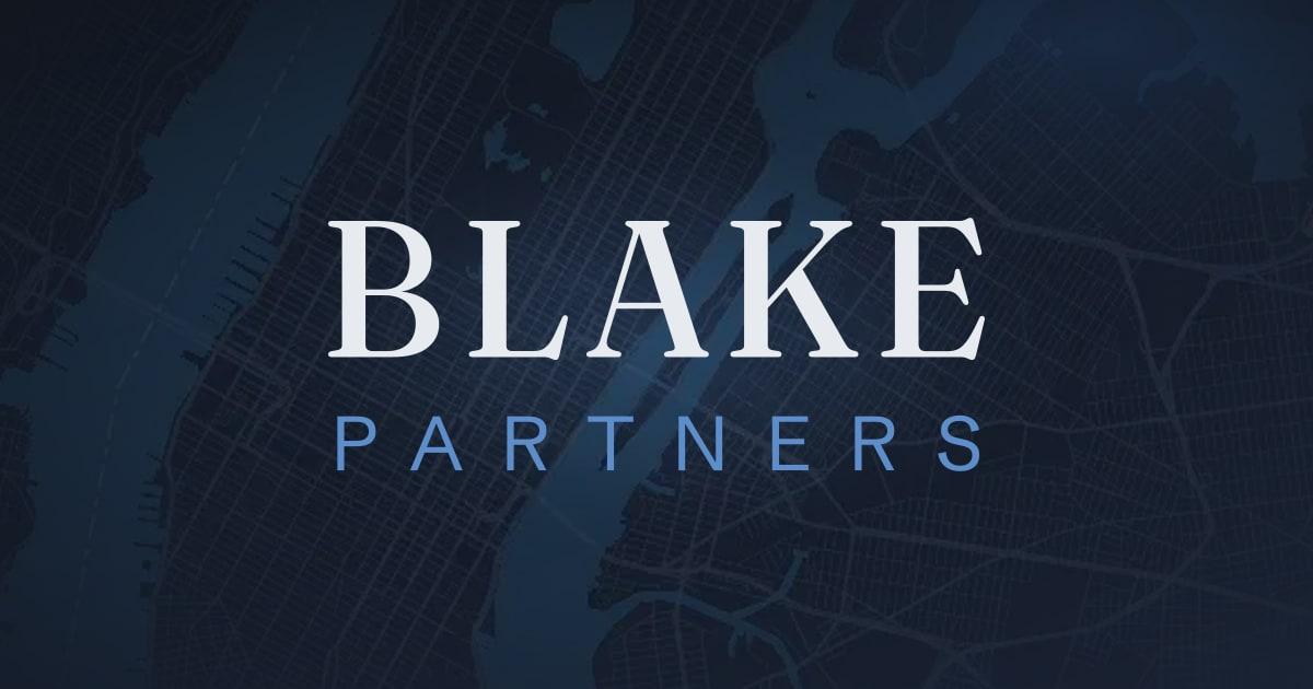 Blake Partners — social share card on the night-map texture