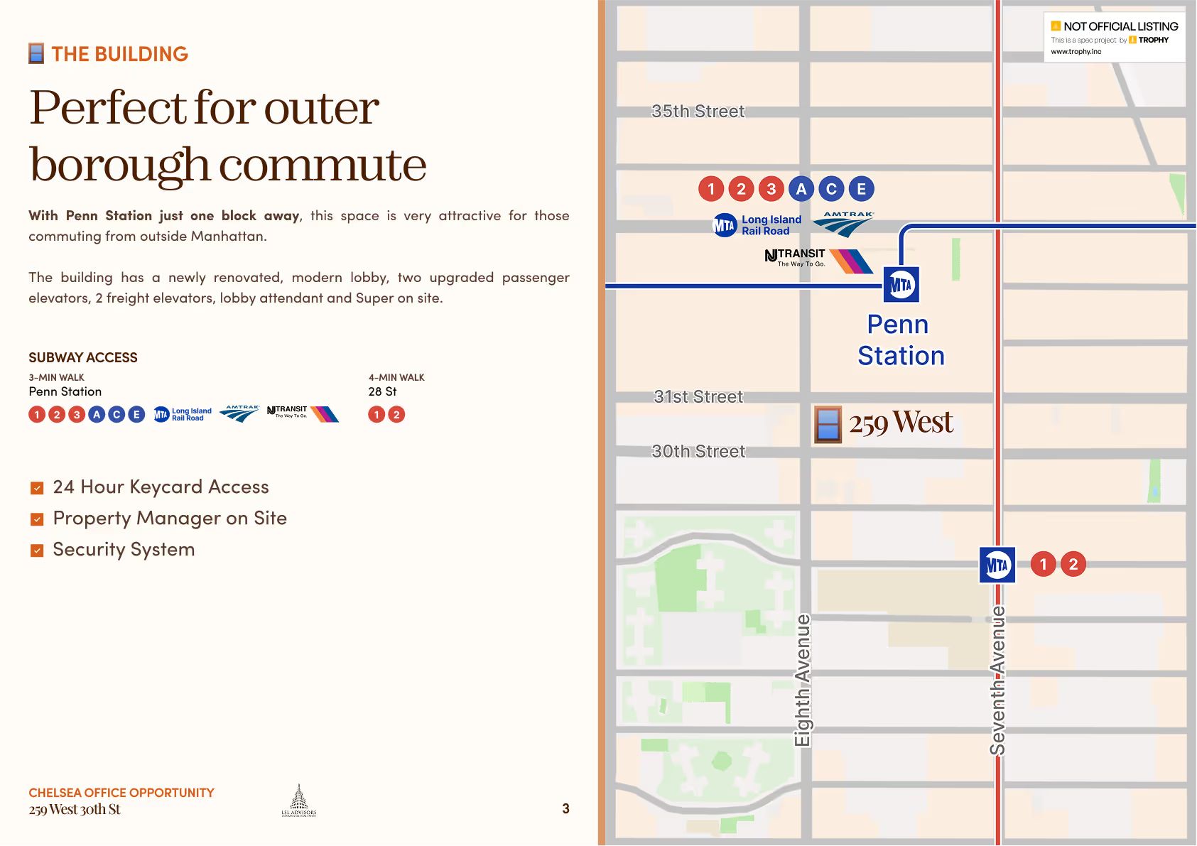 259 West 30th Street brochure — spread 3 of 6