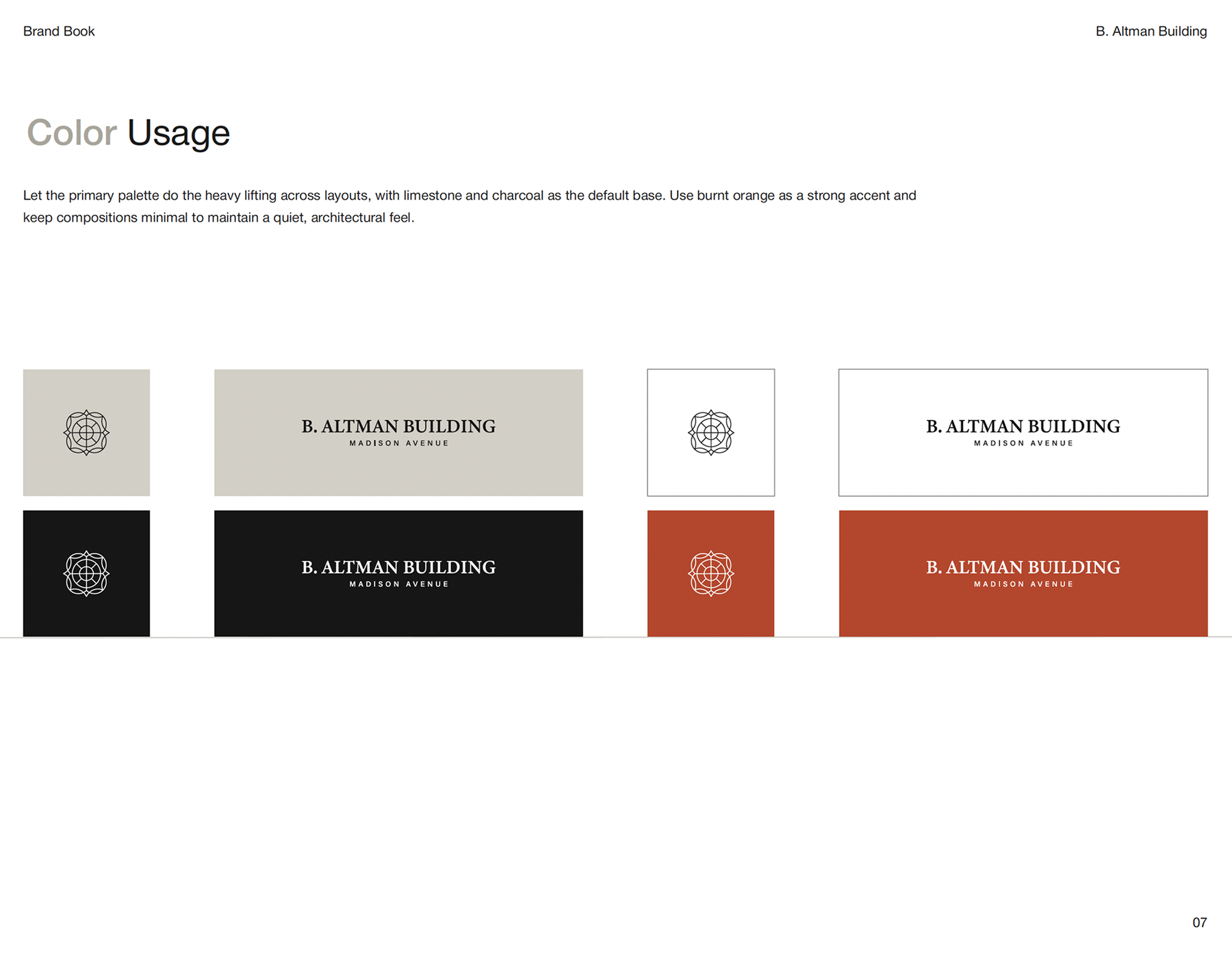 B. Altman Building (198 Madison) — brand identity 5 of 6