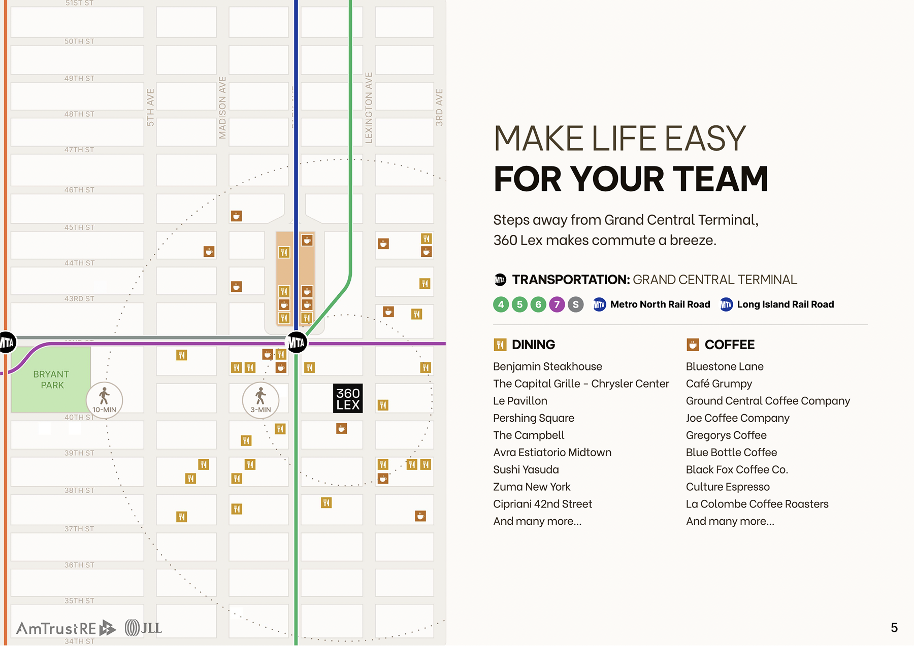 360 Lexington brochure — spread 5 of 6