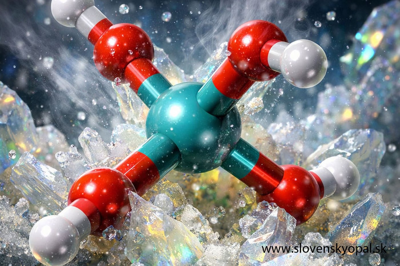molekula kyseliny tetrahydrogénkremičitej 
