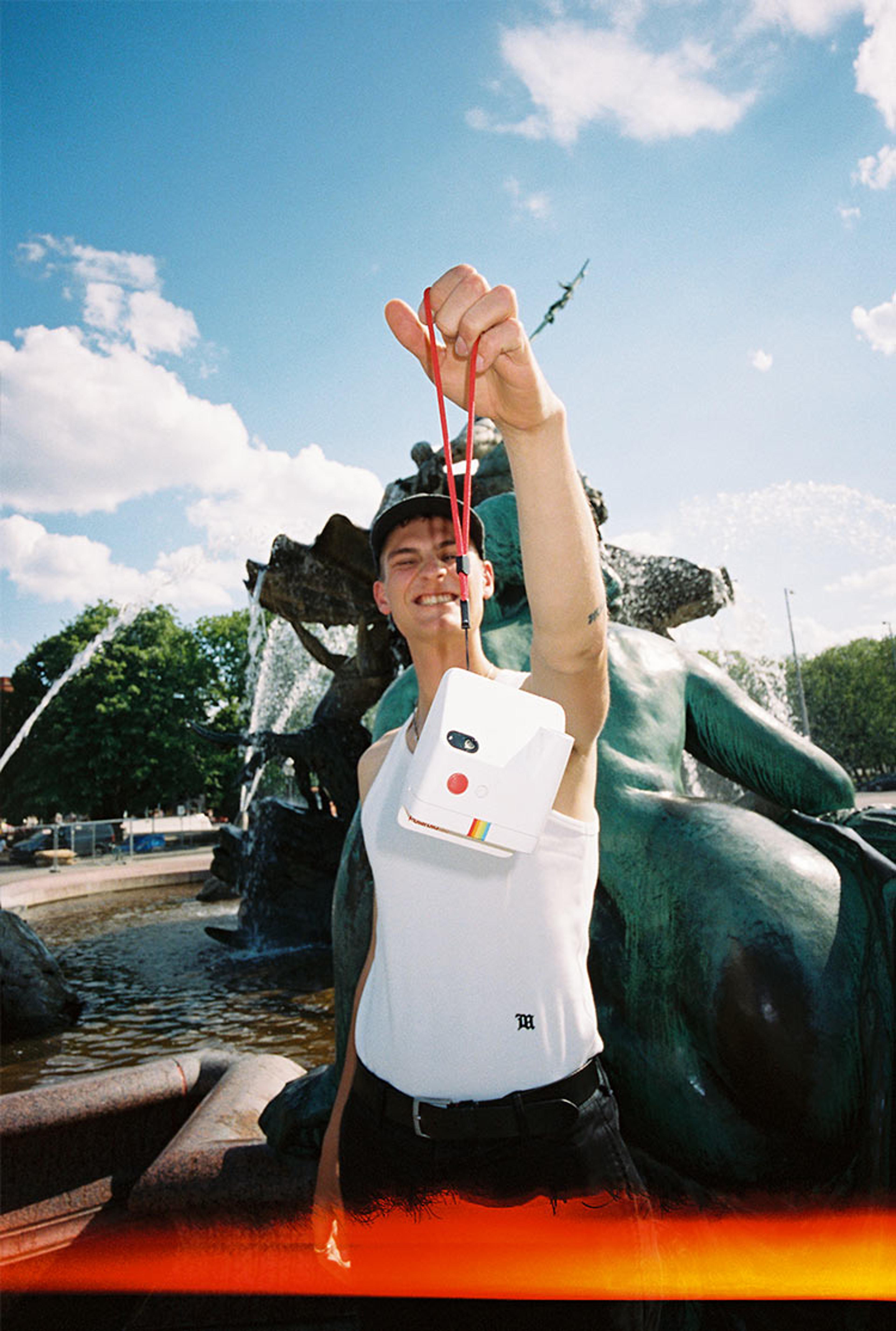 Steffen Grap with Polaroid Go camera