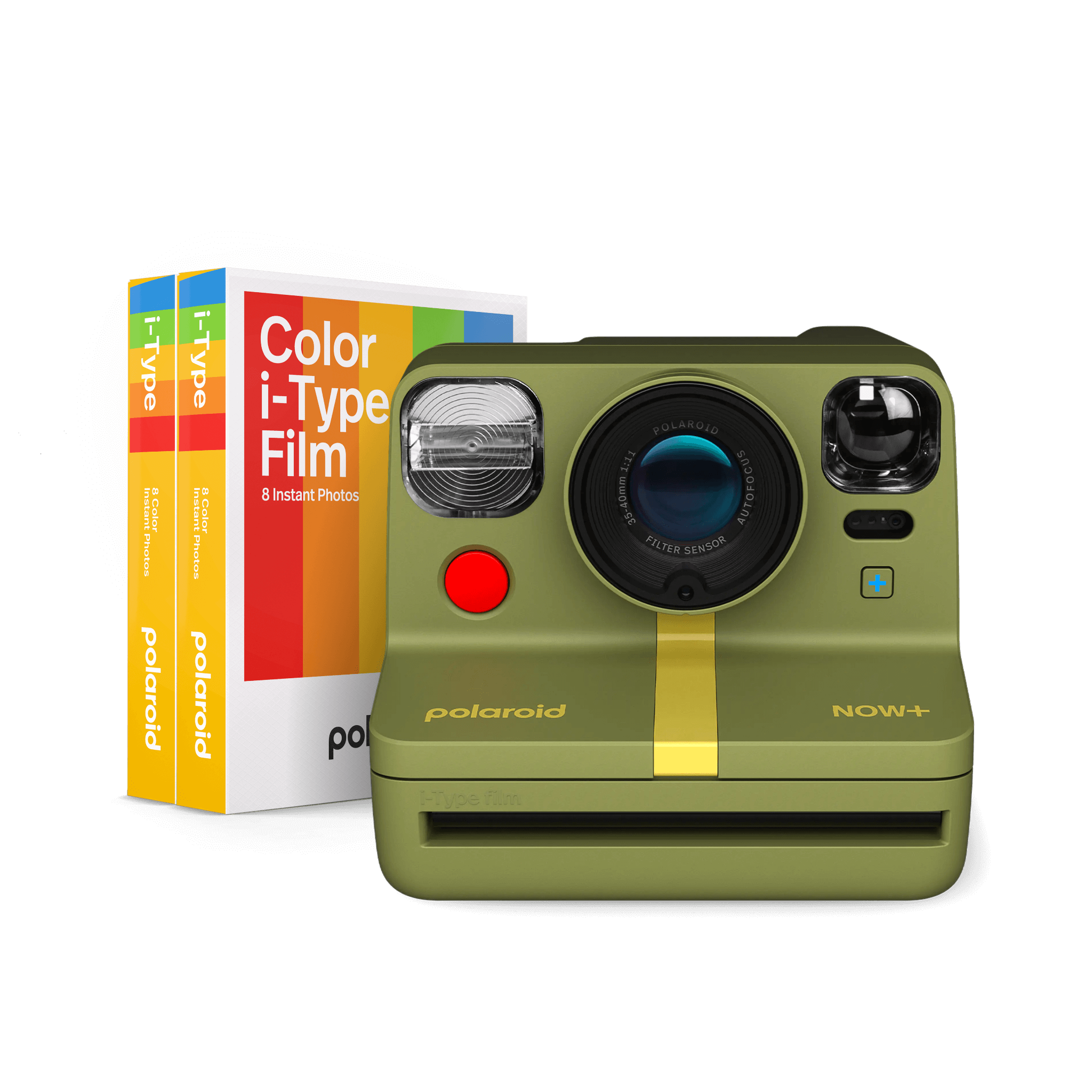 Polaroid Now i-Type Instant Film Camera (White) + Polaroid Color Film Bundle