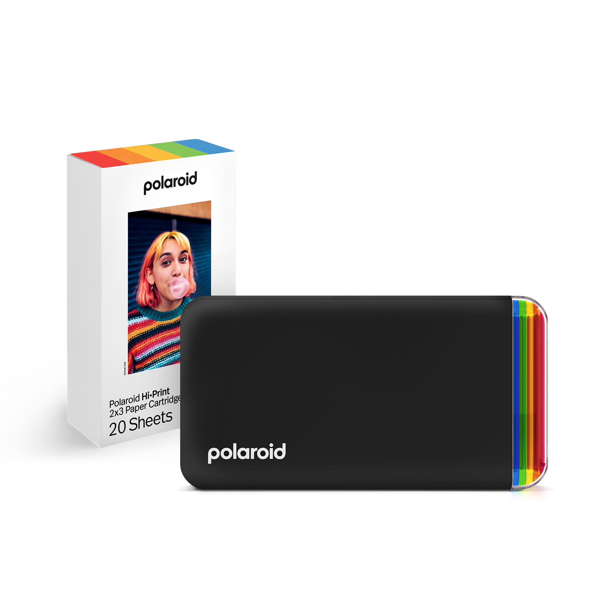 Papel fotográfico adhesivo Polaroid HiPrint , 54x86mm, 160 g/m2, 10 hojas