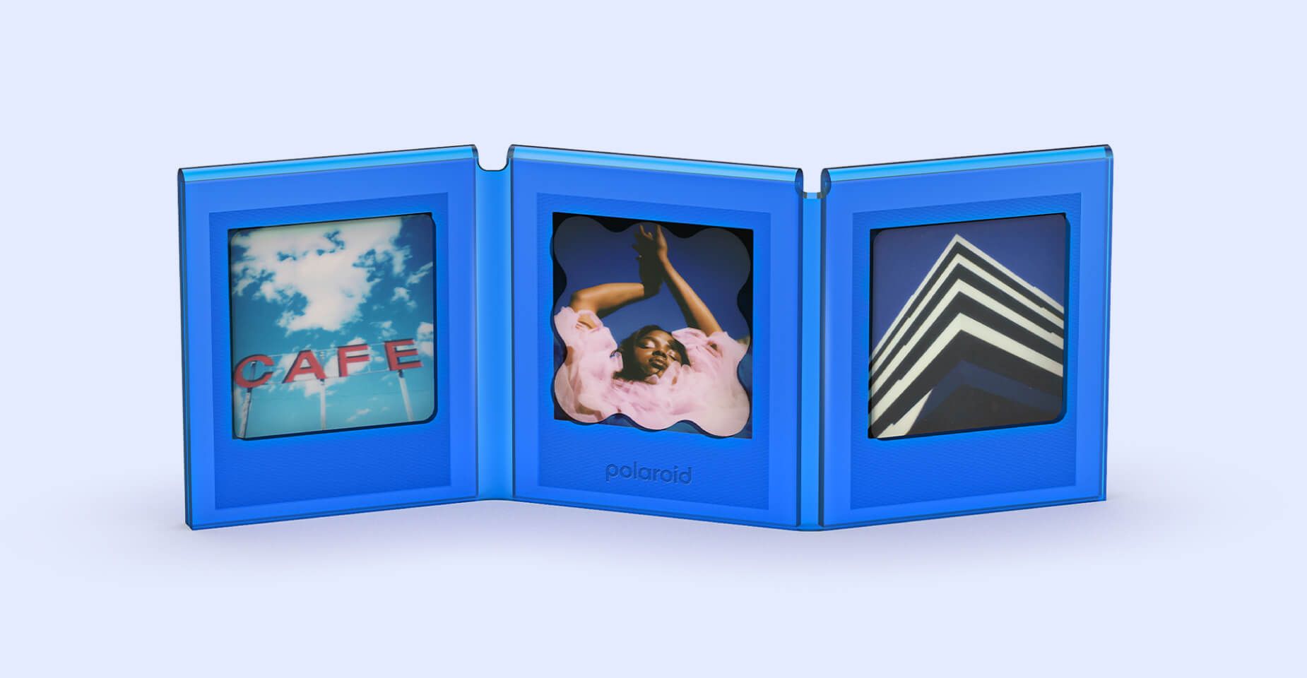thumbnail image 2 of Polaroid Go Acrylic Photo Frame – Black Zigzag Frame Holds 3 Go Instant Photos, Durable Display For Mini Pictures, Perfect For Desk, Shelf, Or Wall 2 of 2