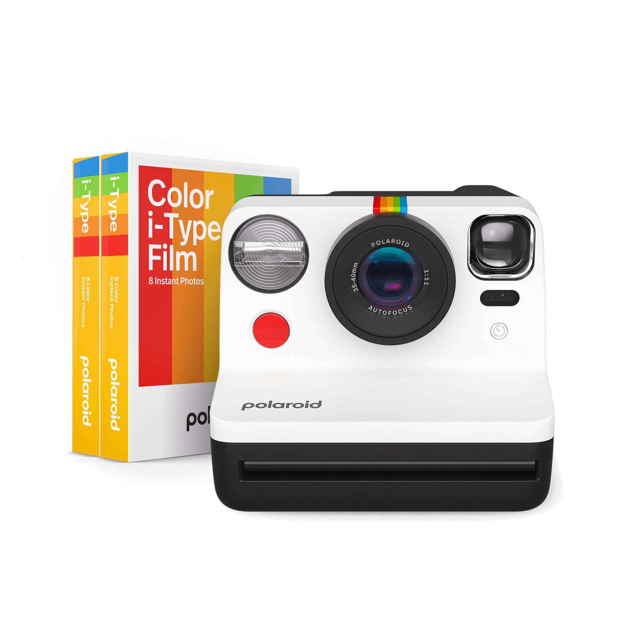  Polaroid Now+2nd Generation I-Type 9077, cámara de película  instantánea con conexión Bluetooth controlada por aplicación, blanco. :  Electrónica