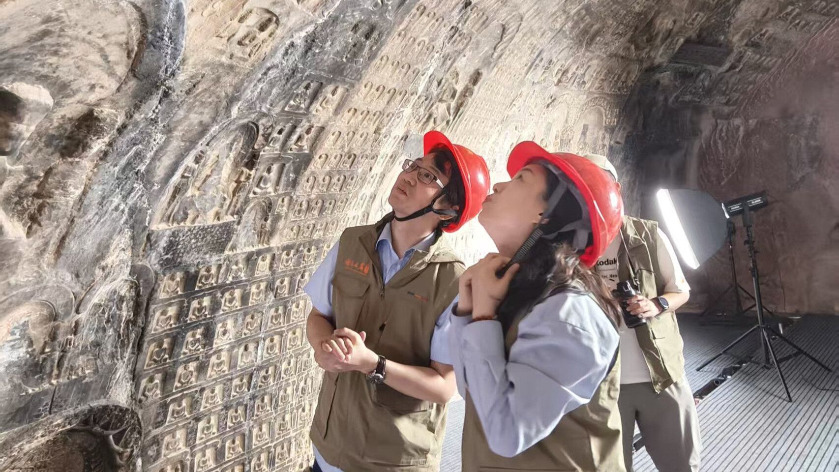 Jun Xu studying imperial architecture in China.