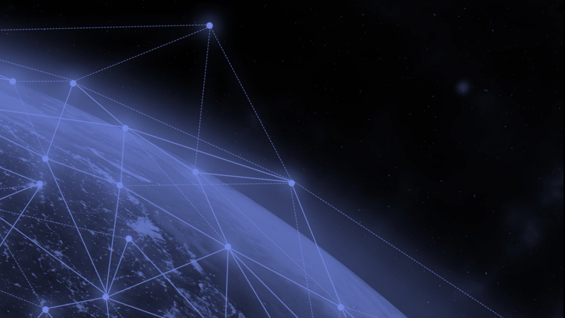 Data points overlayed on globe