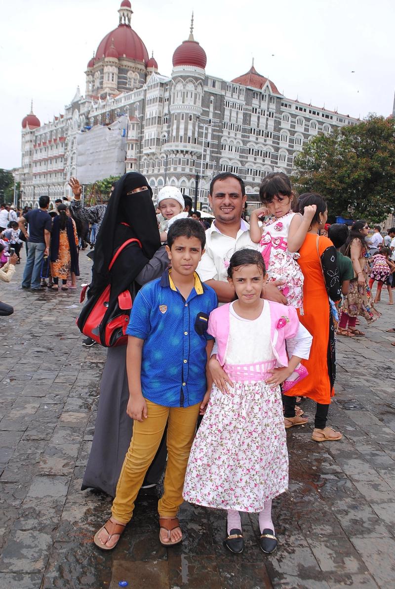 Dr. Al-Maswari with his family in Mumbai, India.