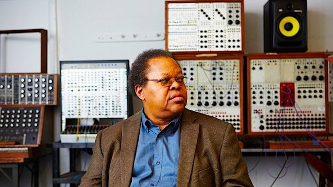 George Lewis with vintage technology