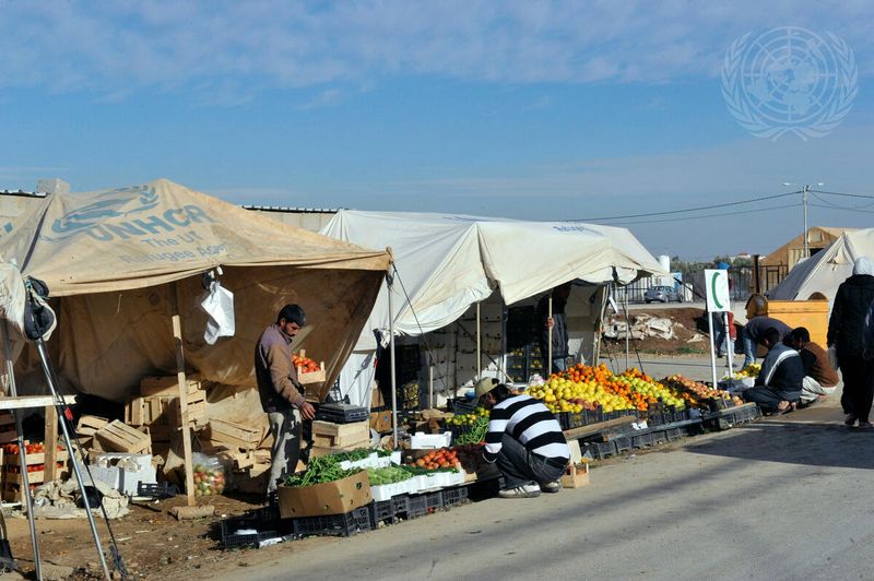 the Za'atri refugee camp in Jordan