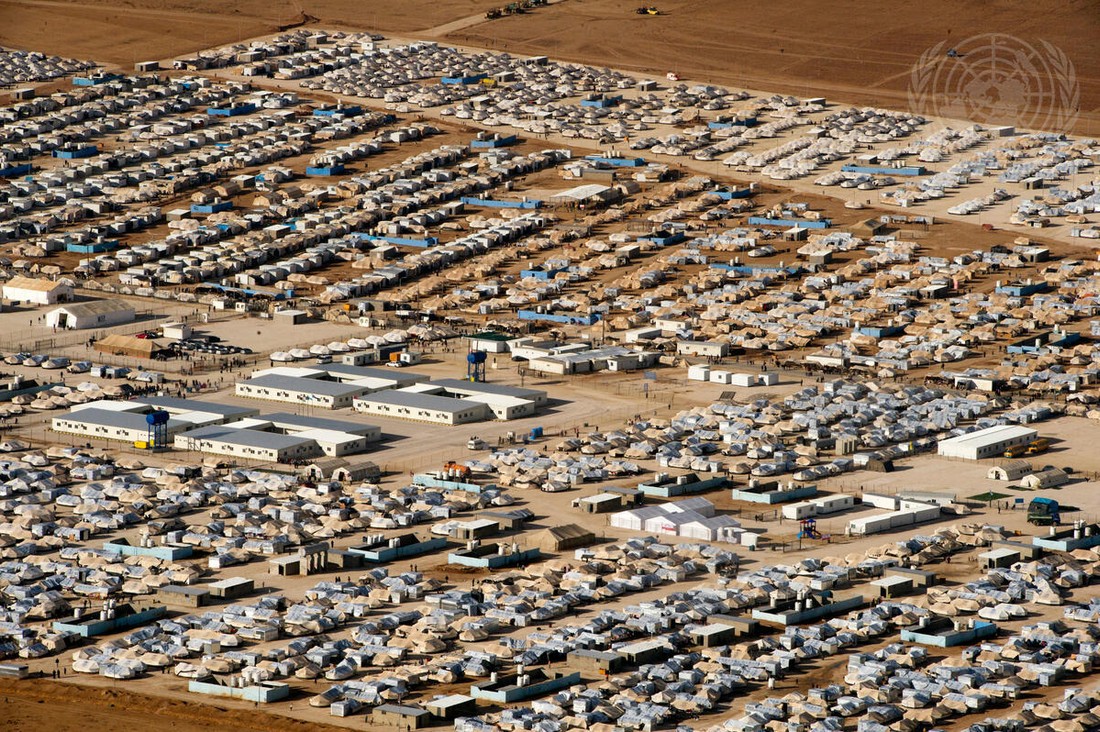 The Za'atri refugee camp in Jordan.