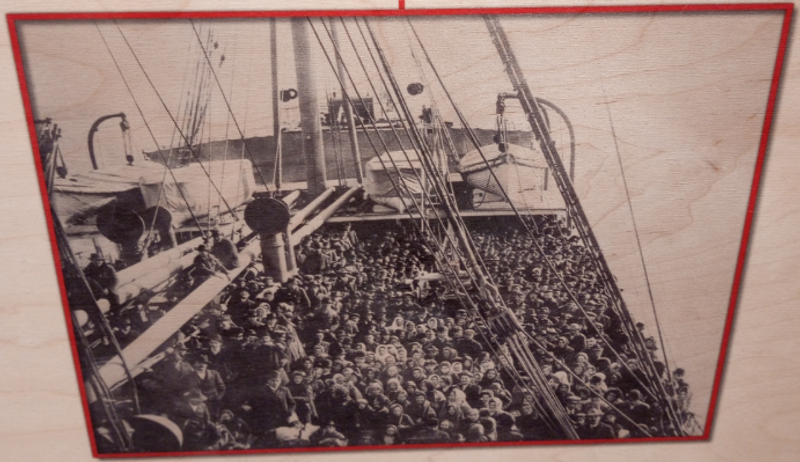A mass migration as a result of a deep recession in the mid 1880’s in Sweden to the booming America; courtesy of the image to the House of Emigrants cultural and research center in Växjö, Sweden