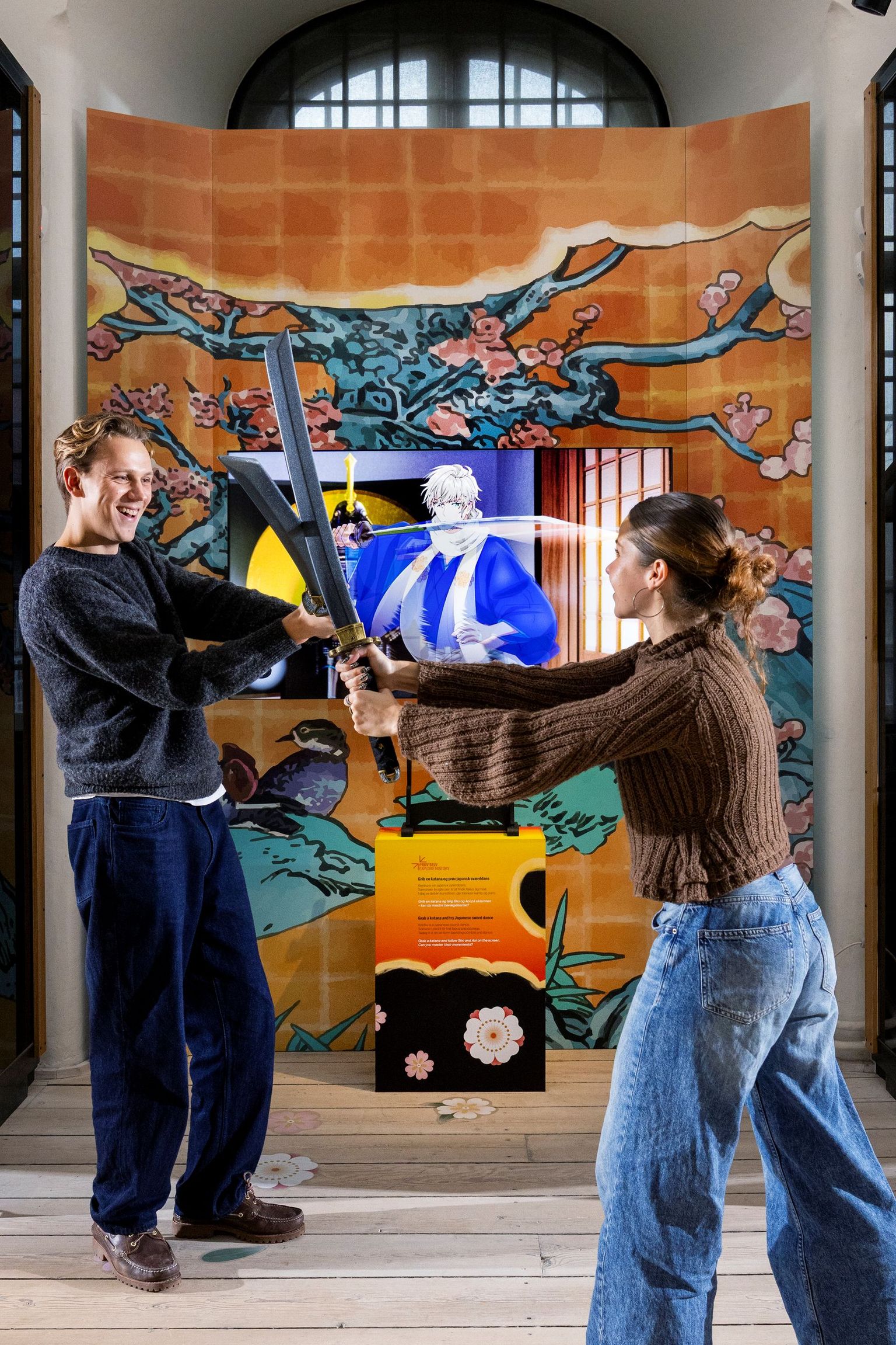 At the Danish War Museum you can try fighting with a role-playing katana