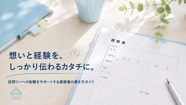 訪問看護ステーション向け履歴書の書き方｜PT・OT・STの志望動機・自己PR例文つき