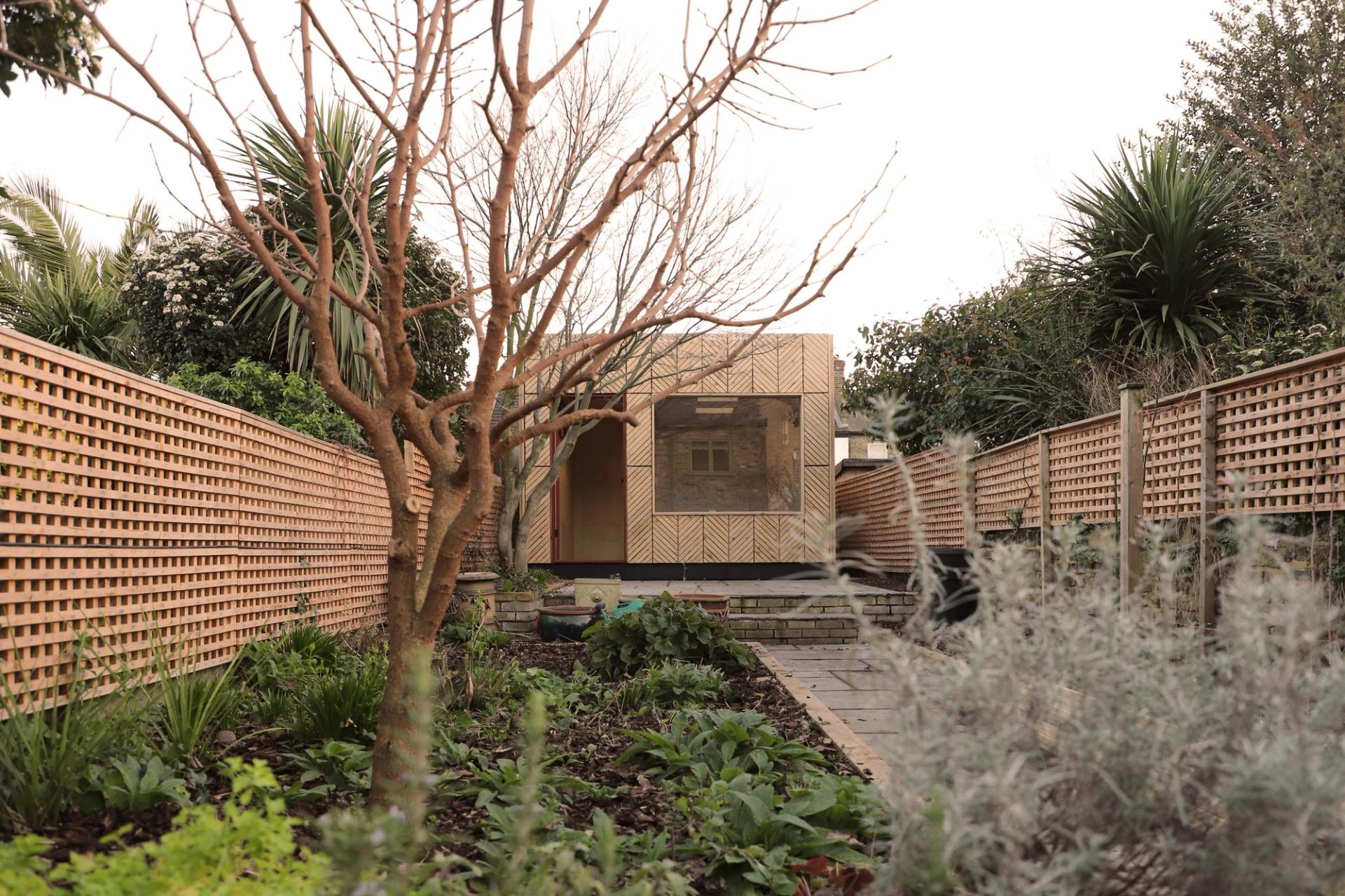U-Build can be used for bespoke projects. This is an exterior photograph of a garden room in an East London garden