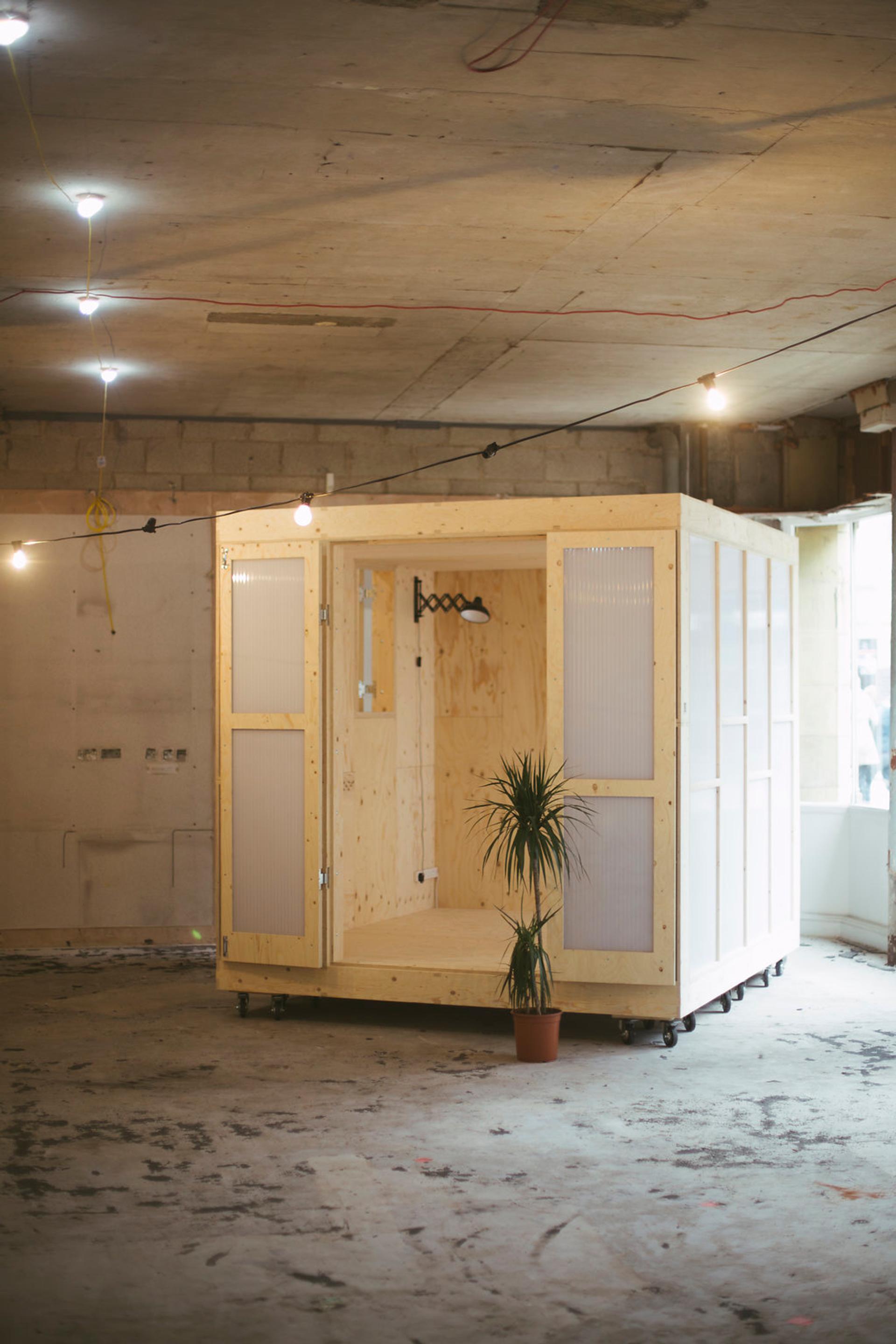 U-Build can be used for community projects - This is a picture of a completed artist pod