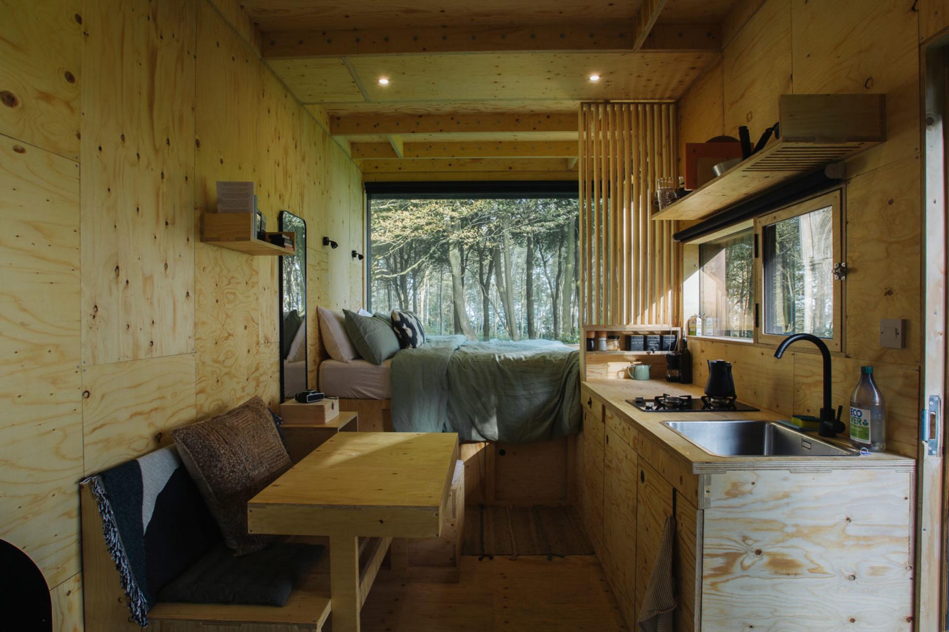 Photograph of a U-Build Tiny House interior