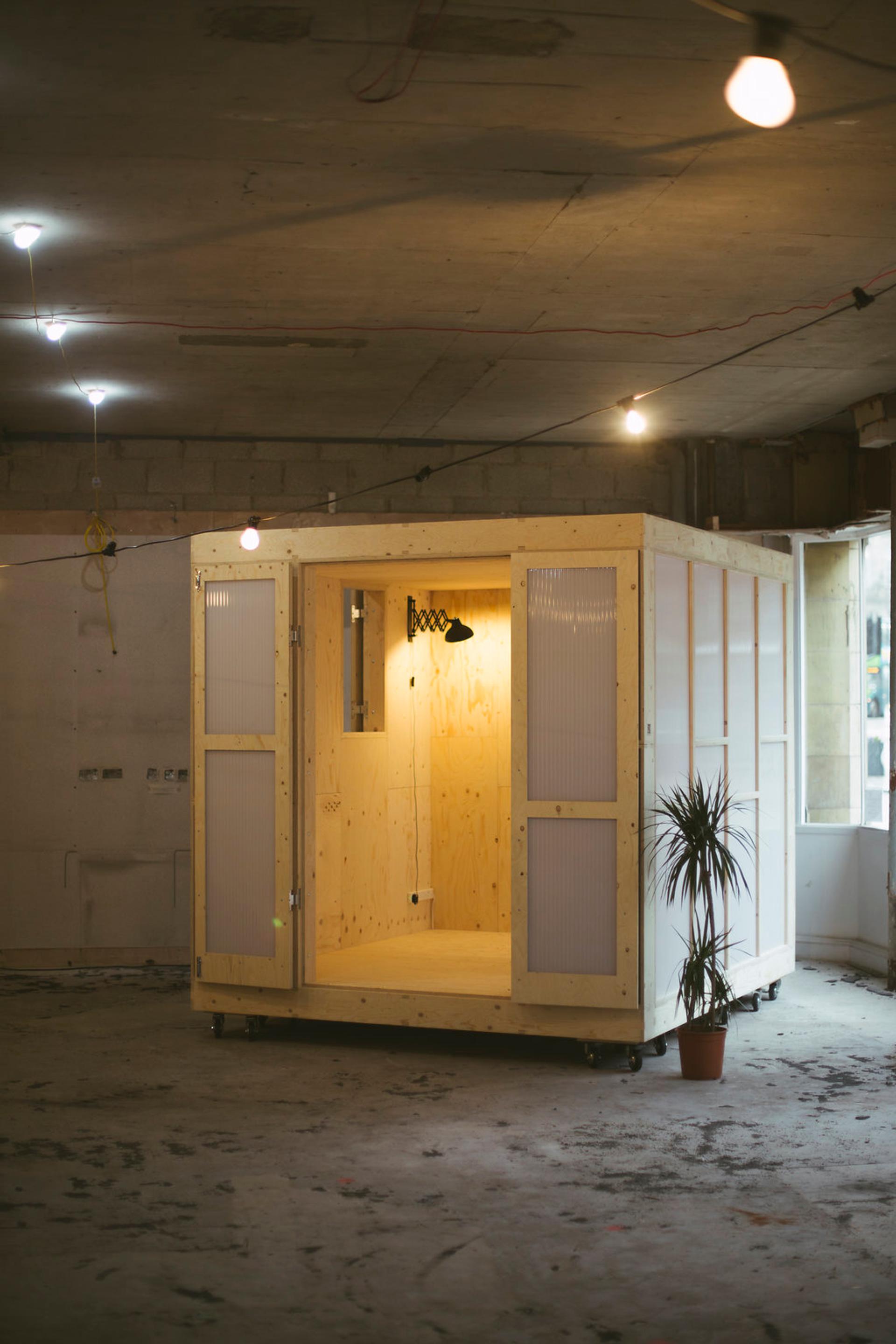 U-Build can be used for community projects - This is a picture of a completed artist pod