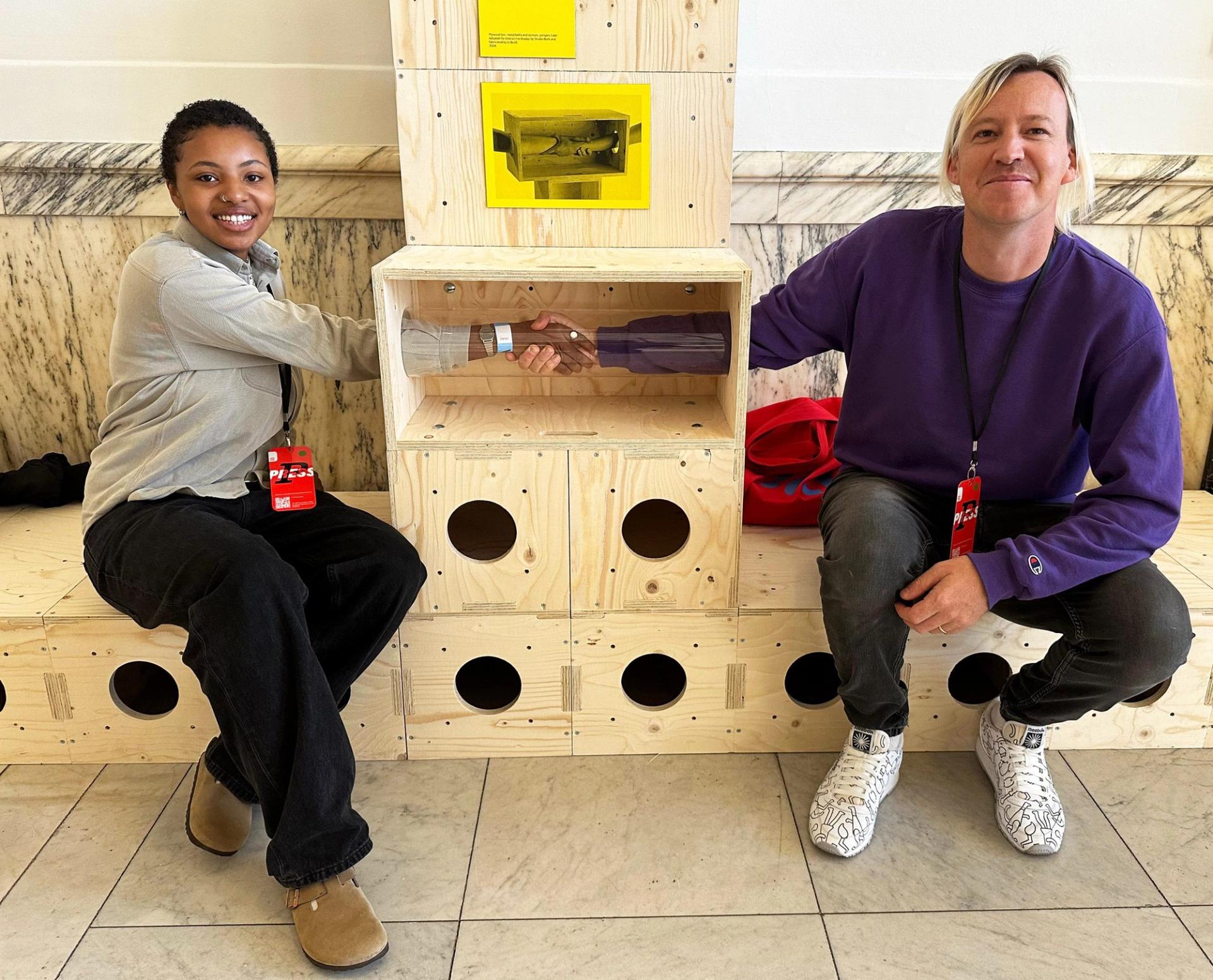 Tom Ravenscroft and Starr Charles demonstrated the blocks