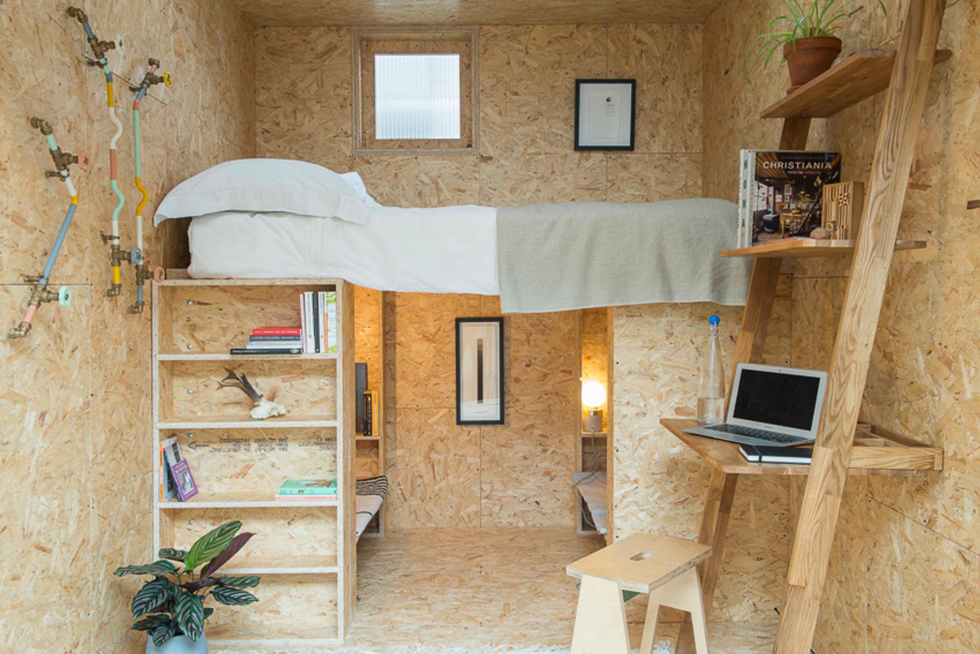 U-Build can be used for furniture and storage - This is a picture of a U-Build raised double bed with built in storage