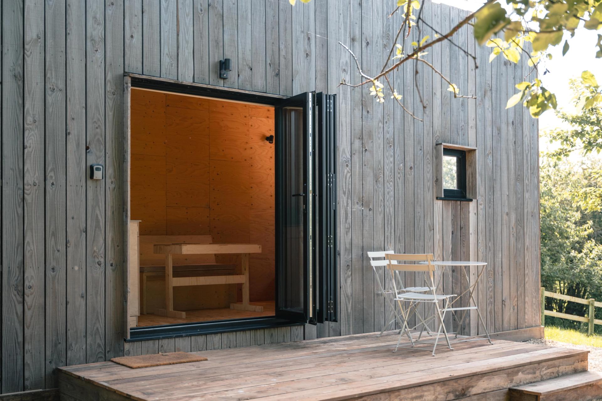 U-Build Interiors for Moss Cabin. Photo credit, White House on Wye Glamping, 2026.