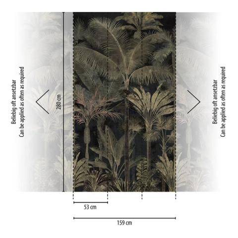 Midnight Jungle Panel wall panel