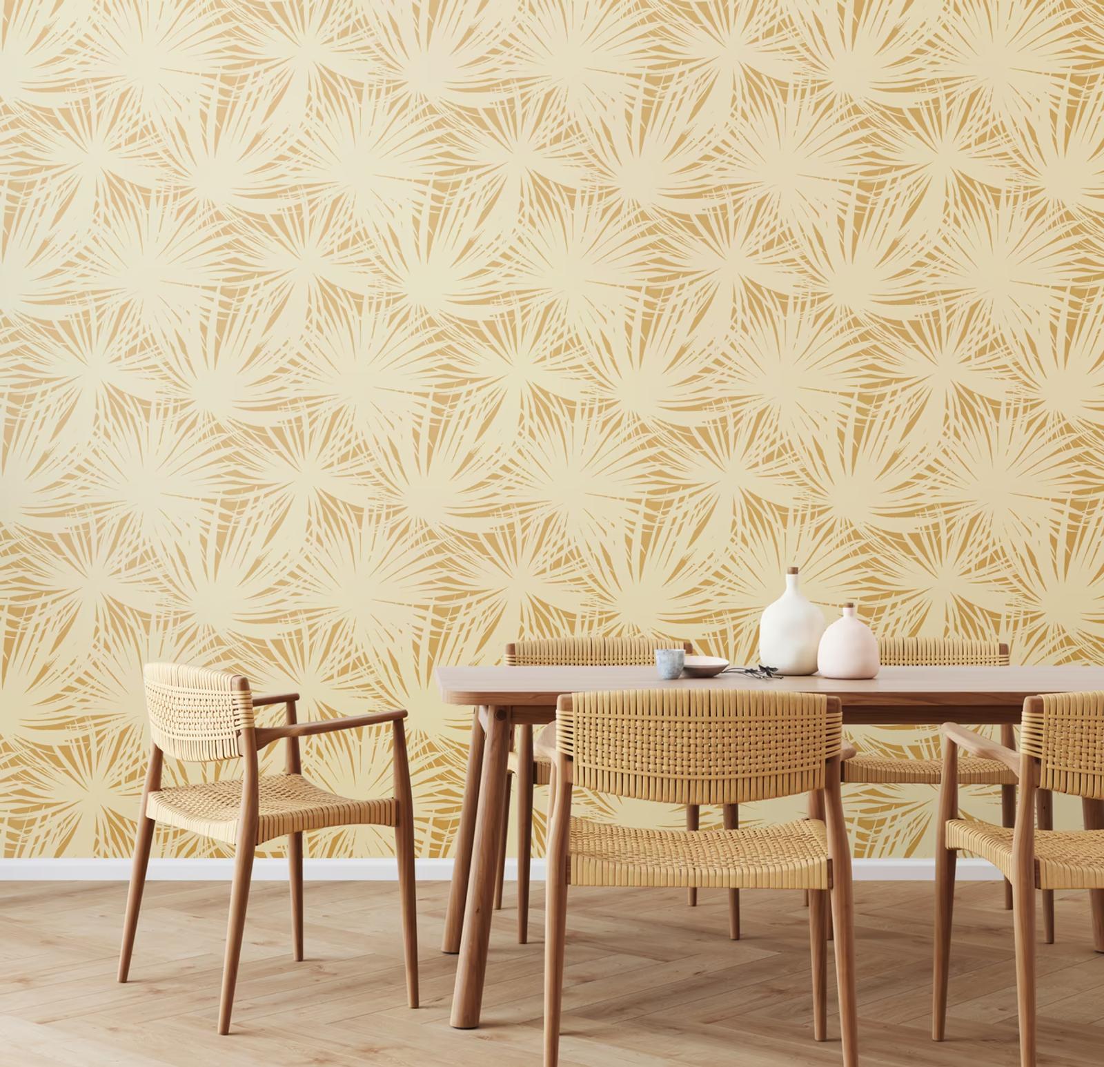 Laid Bare — Lifestyle Laid Bare 2023 LBK50128W Palm Silhouette Peanut Dining Room
