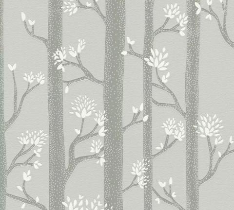 Grey Birch wallpaper