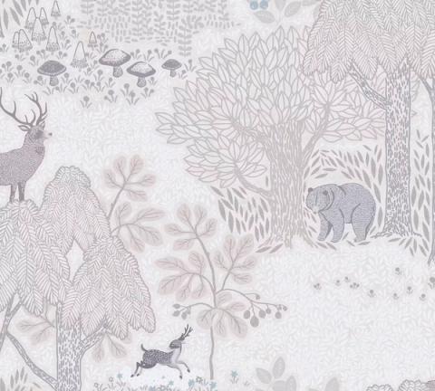 Beige Woodland wallpaper