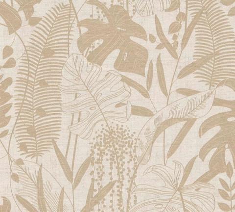 Sand Monstera wallpaper