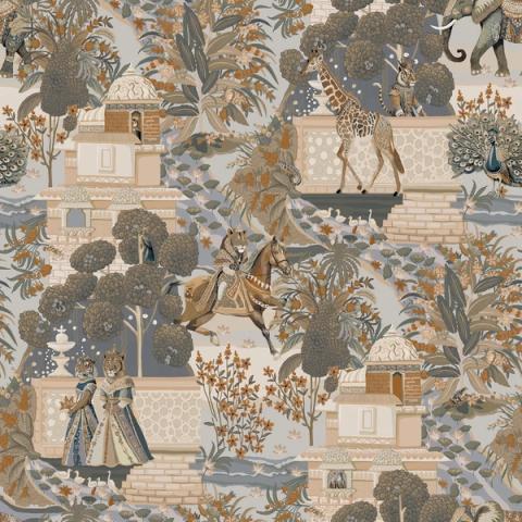 Jal Mahal Blue Orange wallpaper