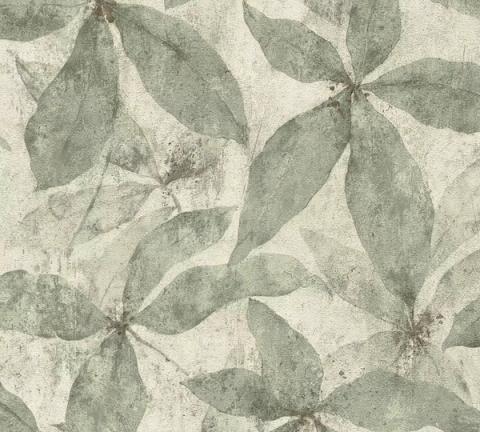 Sage Pressed Leaf wallpaper
