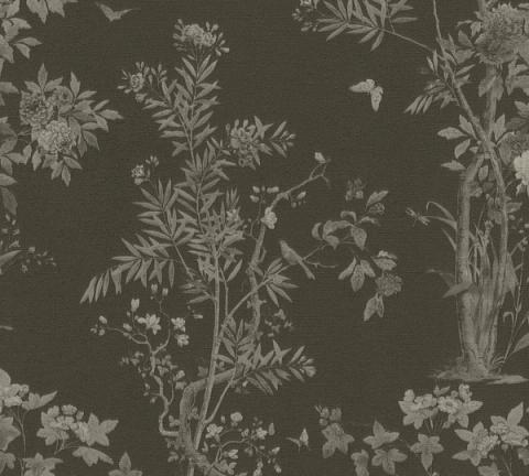 Ebony Chinoiserie wallpaper