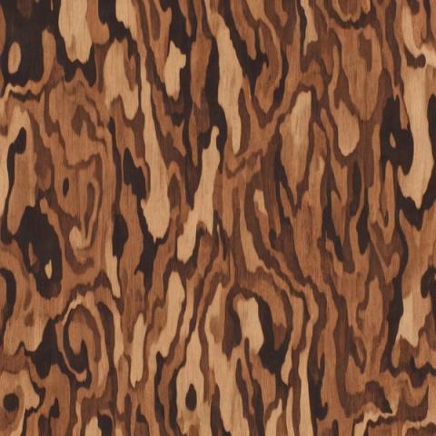 Rich walnut figure in caramel, cocoa and near-black, the warmest of the grains. It brings the weight of real timber to a wall without the joinery.