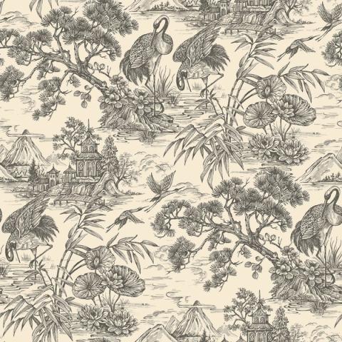 Natoru Cream Charcoal wallpaper