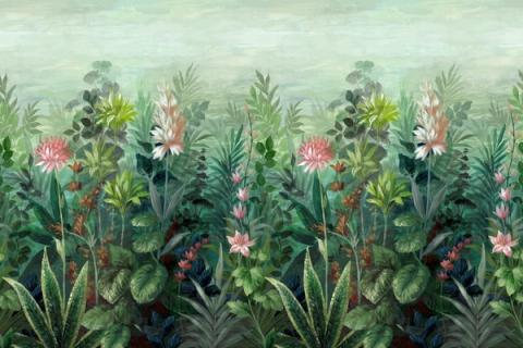 Primavera Green Mural wallpaper